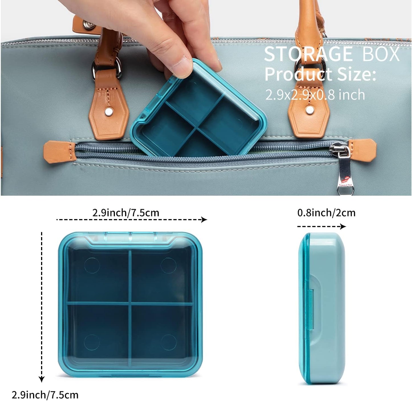 Storage Lock Box with Combination code, Lockable Medicine Storage Case, Empty First Aid Box, Security Lock Box, Multipurpose Lockbox for Home and Outdoor Use (Blue, X-Large)