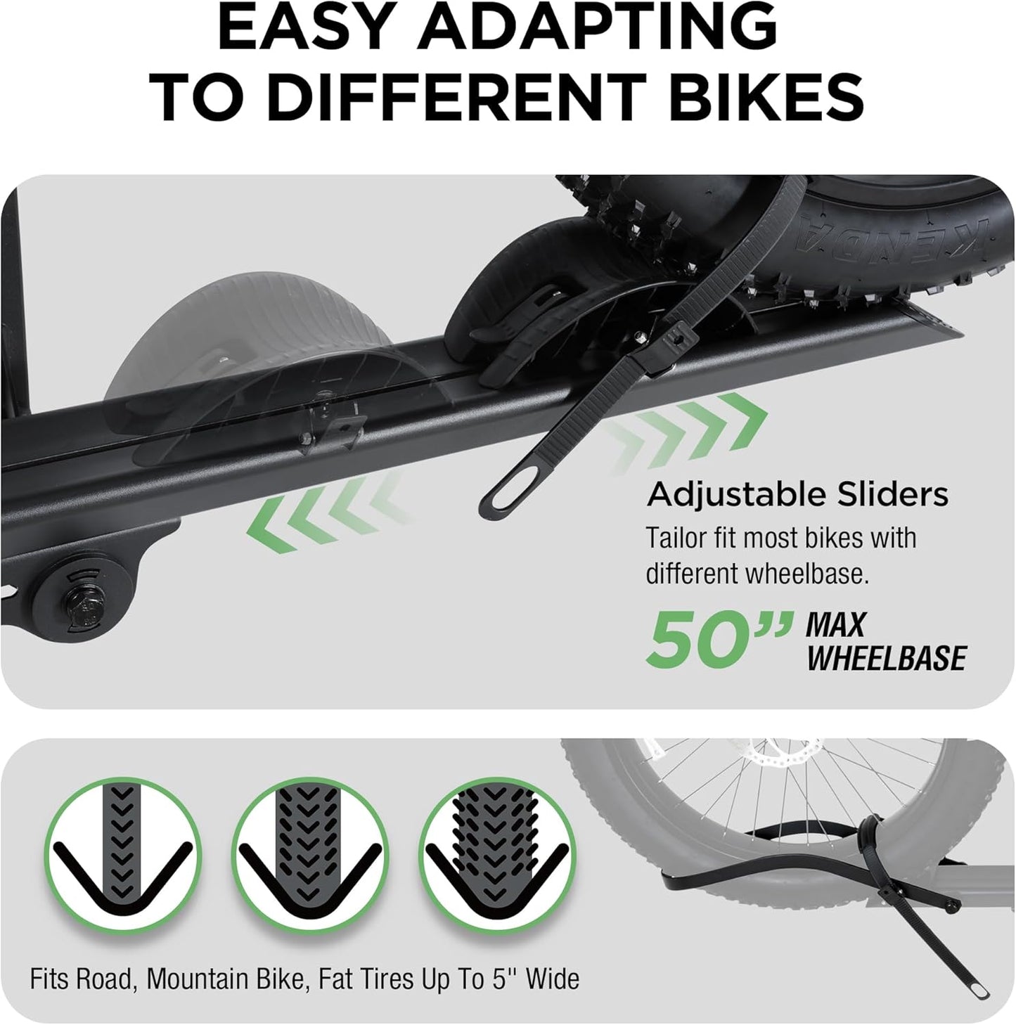 100LBS. Capacity Aluminum 1-Ebike Rack for Bicycles and Electric Bikes, fits Car SUV Van RV and Trailer with 2" Receiver