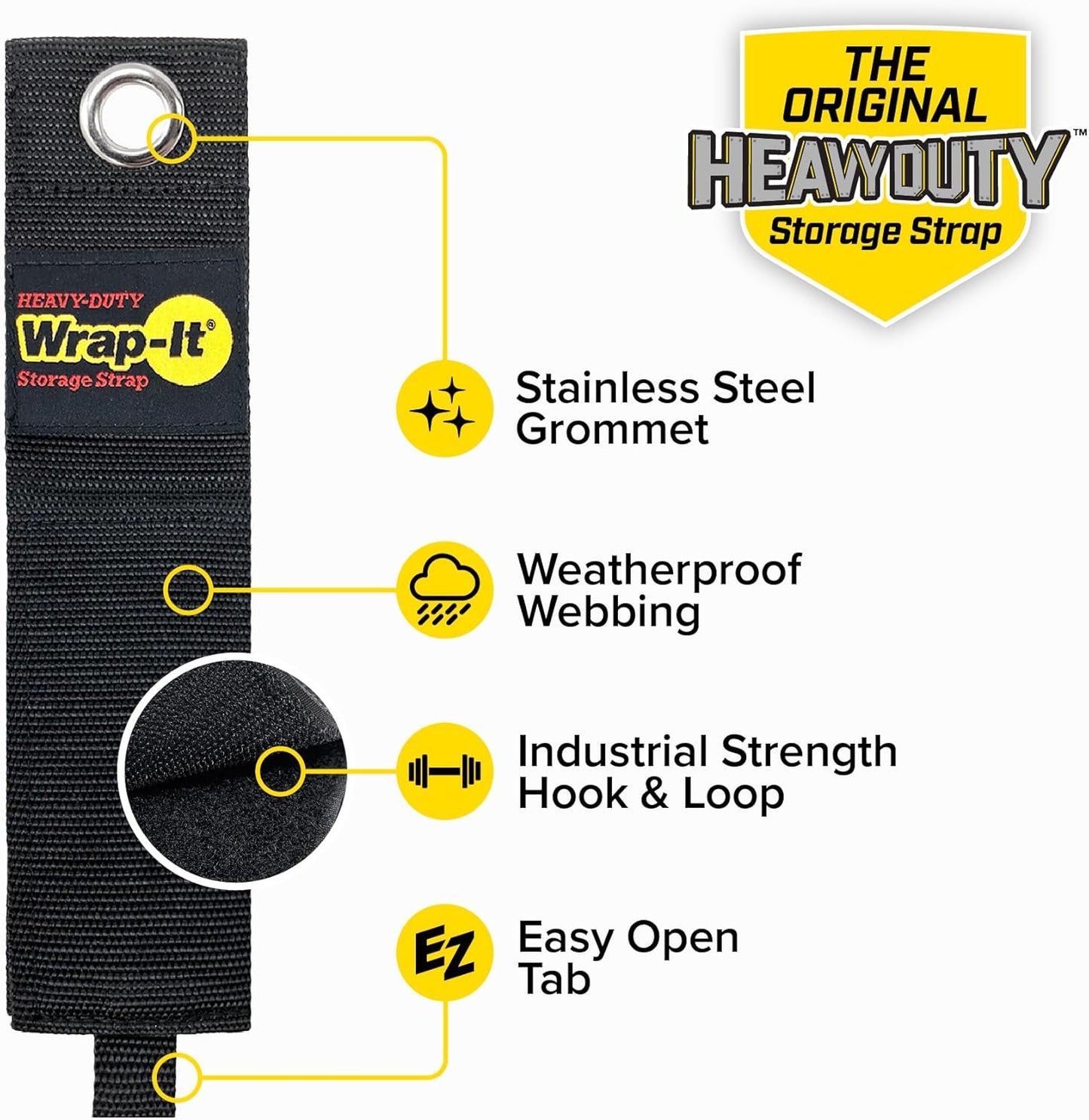 Heavy-Duty Wrap-It Storage Straps, 22" (2 Pack) - Hook and Loop Organizer Hanger for Extension Cords, Cables, Hoses, Rope and More for Garage, Home, Shop, Boat and RV Organization
