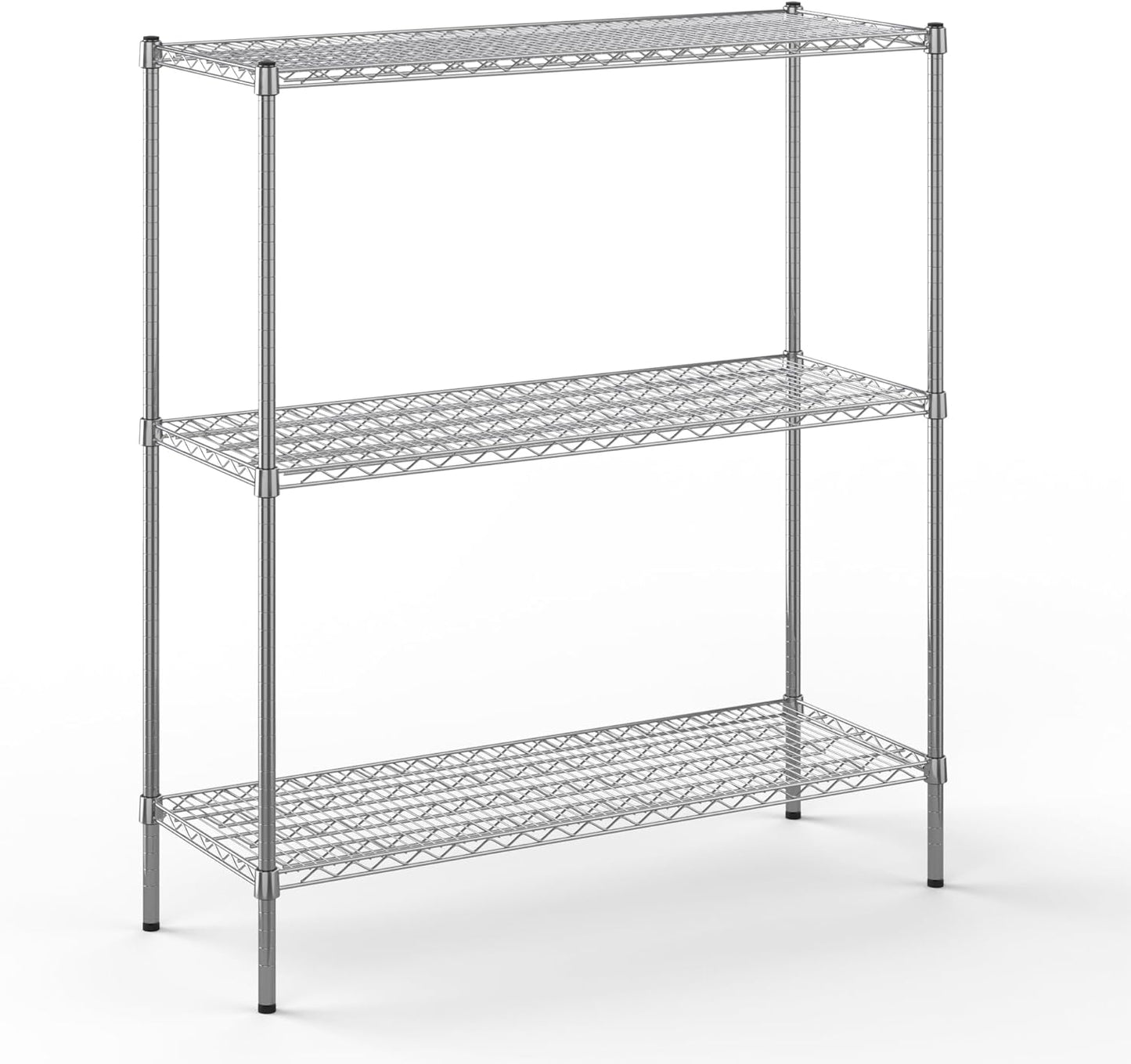 18" Deep x 48" Wide x 54" Height Wire Shelving Kit | 3-Tier | NSF Commercial Storage Rack Unit