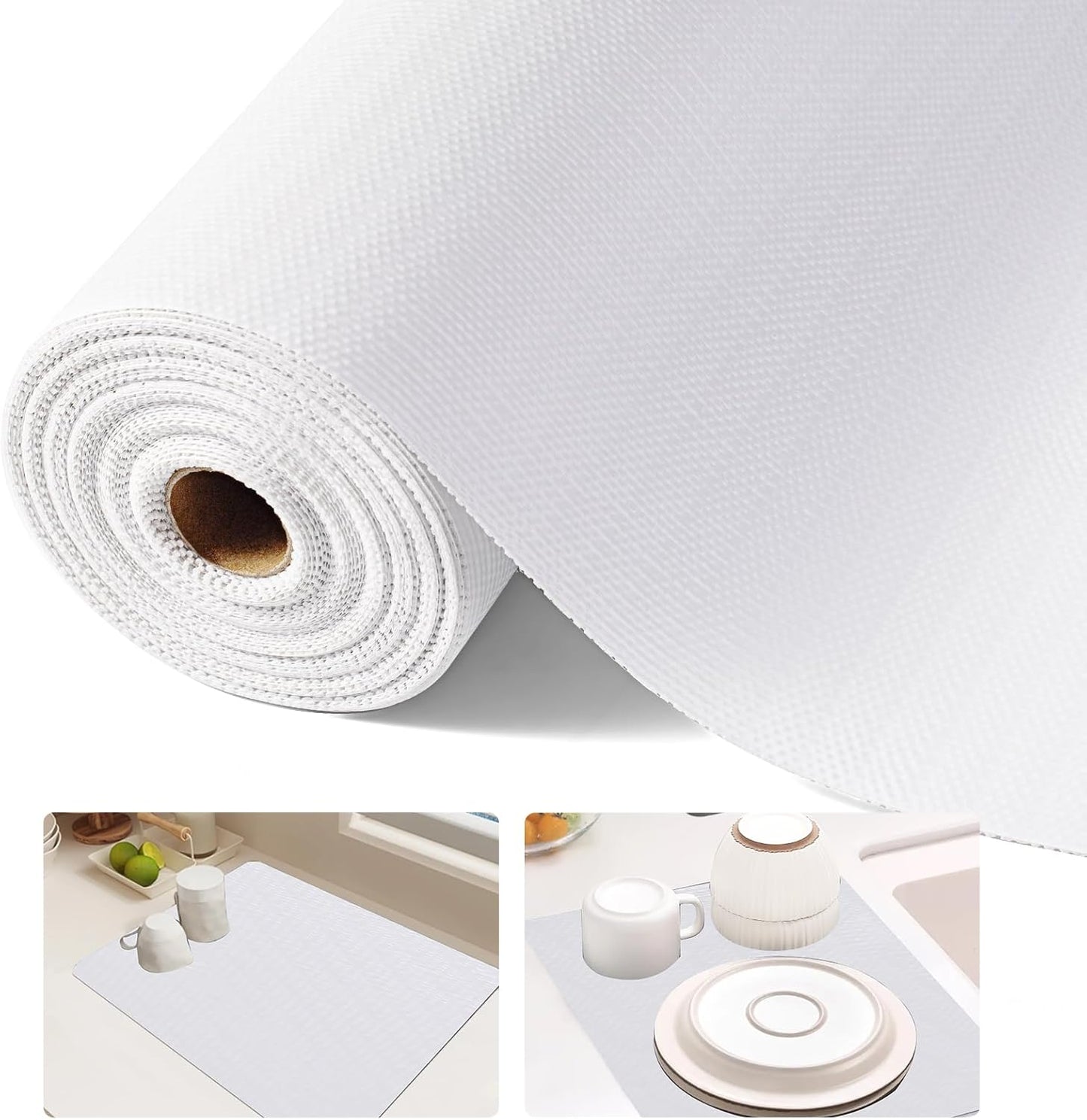 Shelf Liner, 11.8 Inches x 20 FEET Non-Slip Kitchen Cabinet Liner, Washable Oil-Proof Non-Adhesive Contact Paper for Drawer, Cabinet, Shelves, Cupboard, Refrigerator, Storage, Desks, Countertop