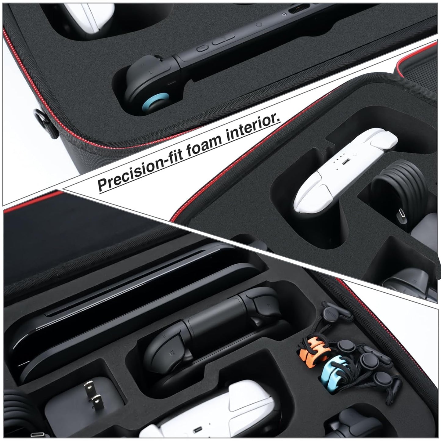 WPGEAR Hard Carrying Case Compatible with Nintendo Switch 2 (2025), Travel Bag Holds Switch 2 Console, Pro Controller x 2, Joy-Con Grip, Dock, Power Adapter, 21 Games, Cables and Accessories
