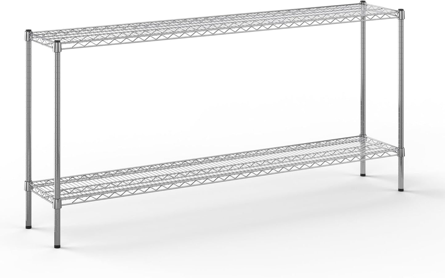 14" Deep x 72" Wide x 34" Height Wire Shelving Kit | 2-Tier | NSF Commercial Storage Rack Unit