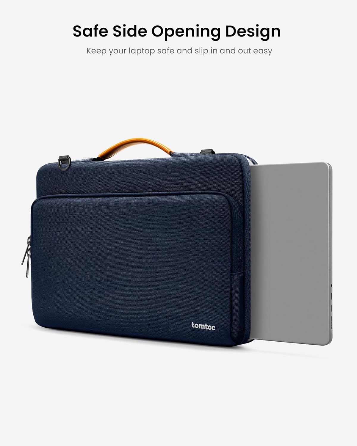 tomtoc 360 Protective Laptop Shoulder Bag for 15-inch 2025 MacBook Air M4/A3241, M3/A3114, M2/A2941, 15 Inch Dell XPS,15-in Microsoft Surface Laptop 7/6/5, Water-Resistant Laptop Accessory Sleeve Case