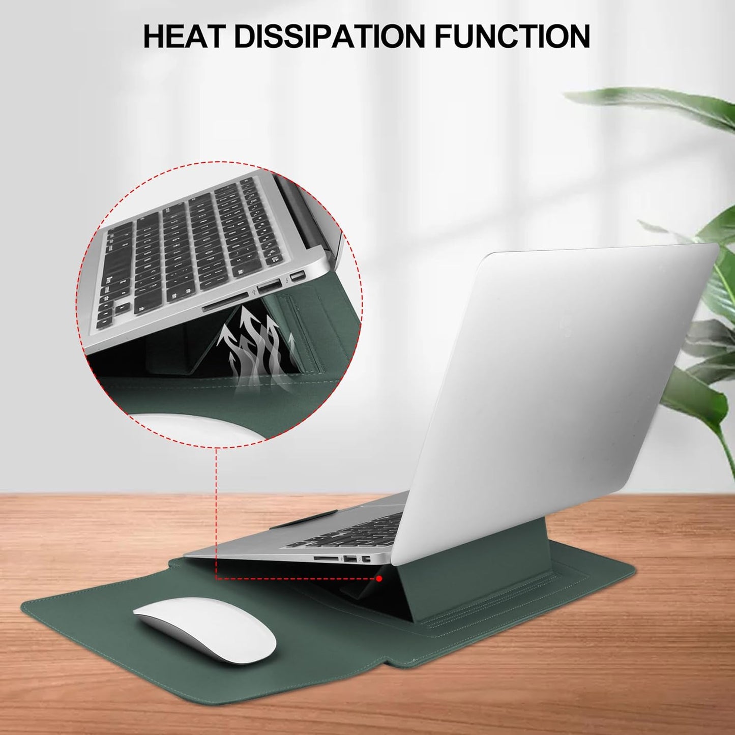 15.6" Laptop Sleeve-Compatible with MacBook Pro 16/15.4'' MacBook Pro 15, Mac Air 15 - Waterproof Soft 15 16 inch pc case for HP, Dell, 15 inch Laptop Sleeve case,Green