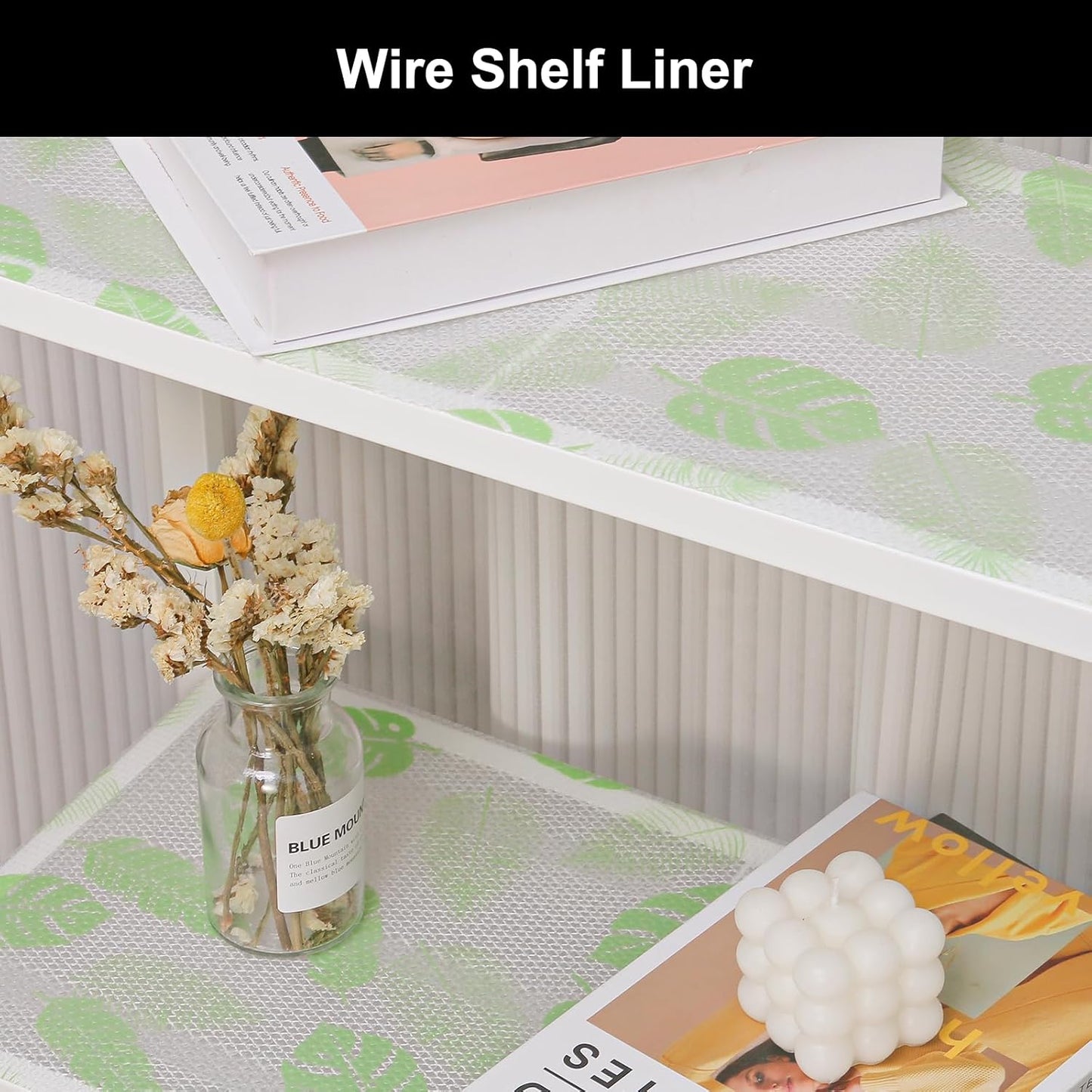 Cooyes Shelf Liner – Premium Non-Adhesive Cabinet & Drawer Liner for Kitchen – Waterproof Shelf Paper with Modern Pattern – Durable EVA Cabinet Mat – Easy to Cut (11.8" W x 118" L)