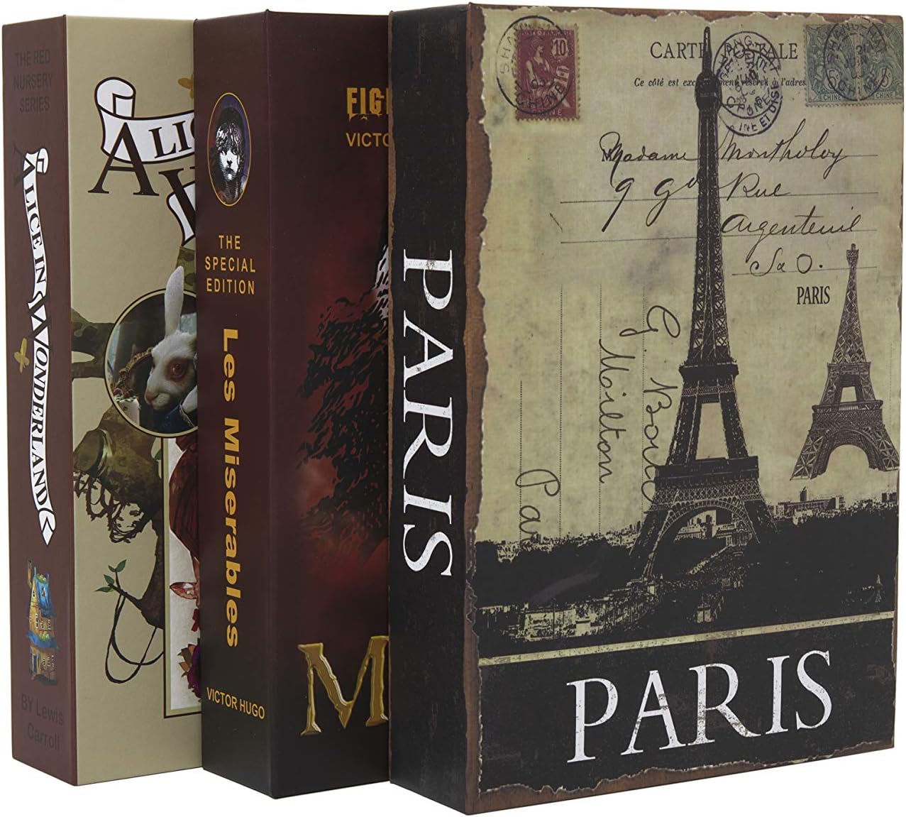 Real Paper Transfer Book Safe, Hollow with Secret Hidden Compartment, Combination Lock, 8.7"×6"×2" (Black Dictionary-Combination)