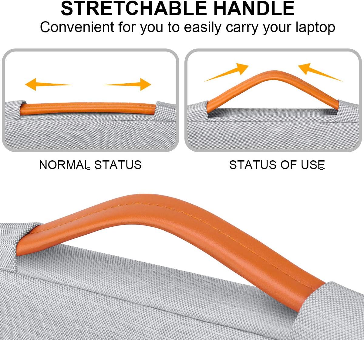 Lacdo 360° Protective Laptop Sleeve Case for 15 inch New MacBook Air M4 A3241 2025, M3 A3114, M2 A2941 2024-2023, 15 inch MacBook Pro A1990 A1707, Dell XPS 15 Plus Computer Bag, Water-Resistant, Gray