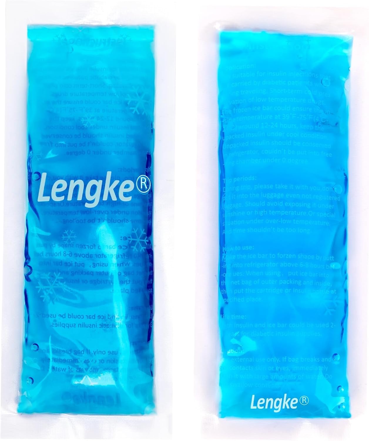 Leng Ke Ice Pack for Insulin Cooler Travel Case TSA Approved - Gel Ice Packs for Diabetic Travel Case and Travel Medicine Organizer,Small Ice Pack for Refrigerated Medicine Travel Case (2 Pack)