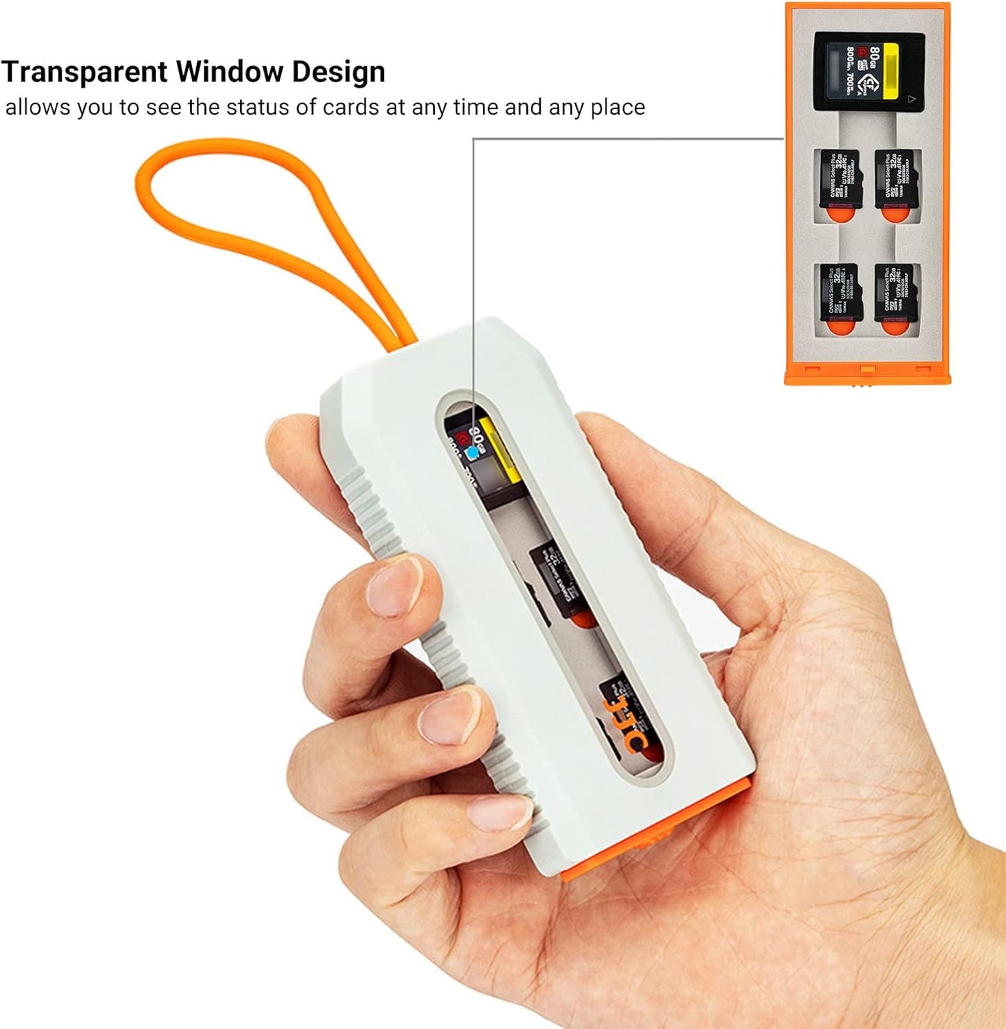 Memory Card Case for 6 CFexpress Type A Cards and 12 Micro SD Cards, Pop-up and Transparent Window Design, Micro SDHC/Micro SDXC/TF Card Holder, Micro SD and CFexpress Type-A Card Organizer