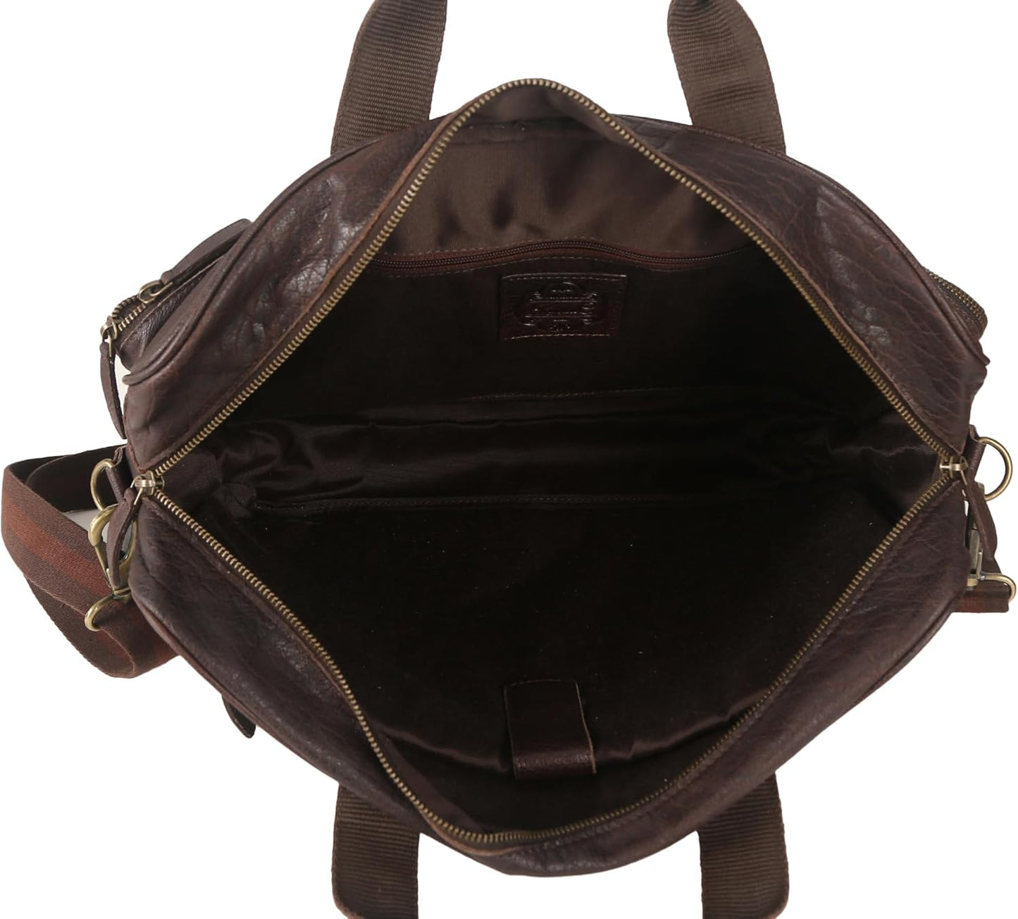 KomalC 16 Inch Leather briefcases Laptop Messenger Bags for Men and Women Best Office Satchel Bag