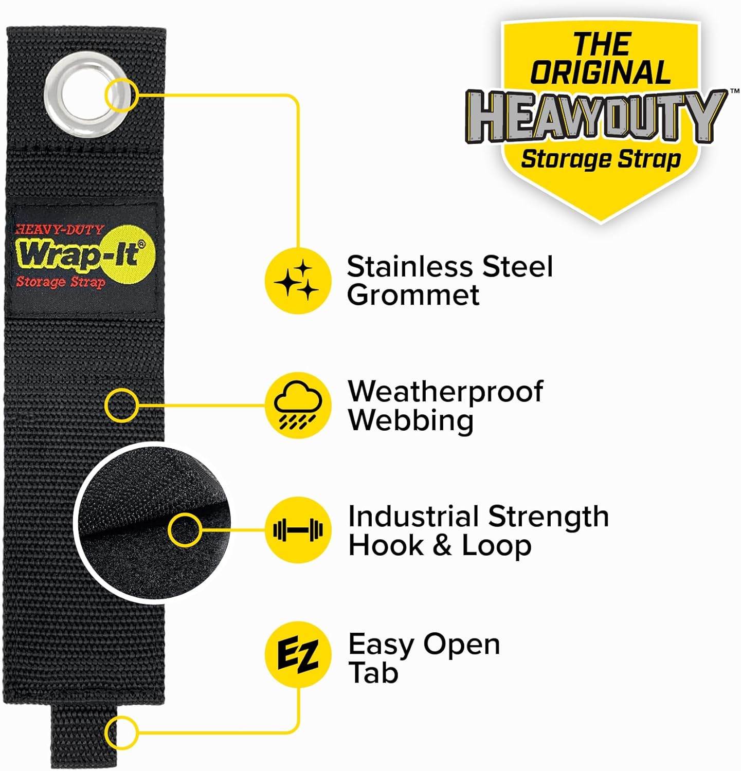 Heavy-Duty Wrap-It Storage Straps (Assorted 12 Pack) - Hook and Loop Hanging Extension Cord Organizer for Cable Management and Storage on Garage Wall, RV Gadgets and Appliances