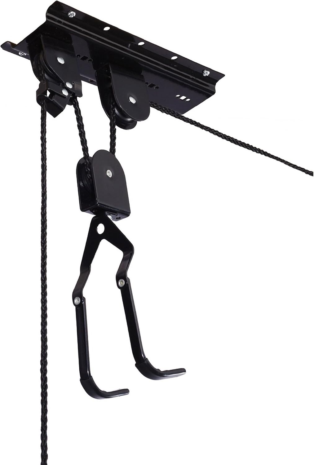Bike Hanger - Overhead Hoist Pulley System with 100lb Capacity for Bicycles or Ladders - Secure Garage Ceiling Storage by Rad Sportz