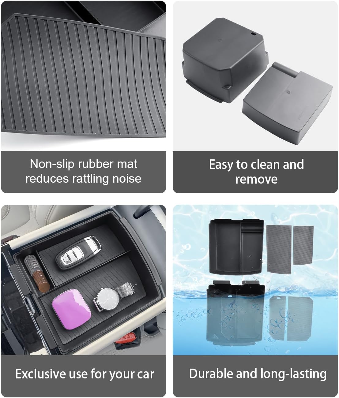 CDEFG 2Pcs for 2025 2026 Hyundai Tucson Limited Center Console Organizer Compatible with 2025 2026 Hyundai Tucson Limited Accessories Middle Console Storage Box
