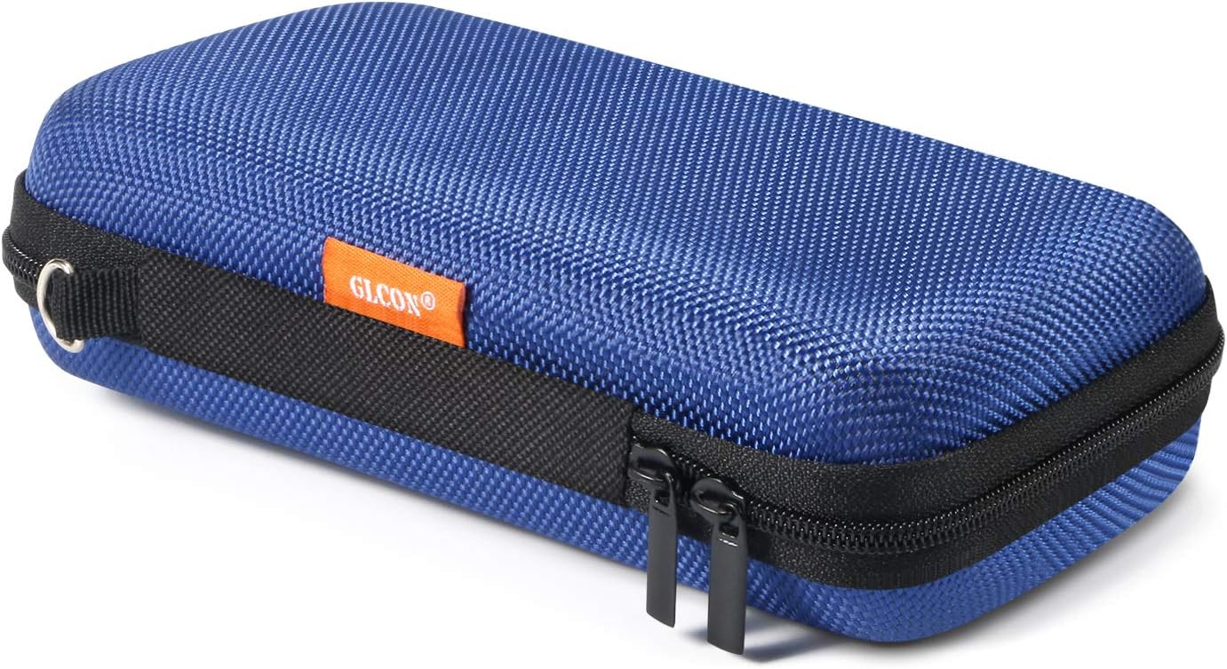 GLCON Portable Protection Hard EVA Case for External Battery, Cell Phone, GPS, Hard Drive, USB/Charging Cable, Small Carrying Bag Mesh Inner Pocket, Zipper Enclosure, Universal Travel Pouch Bag