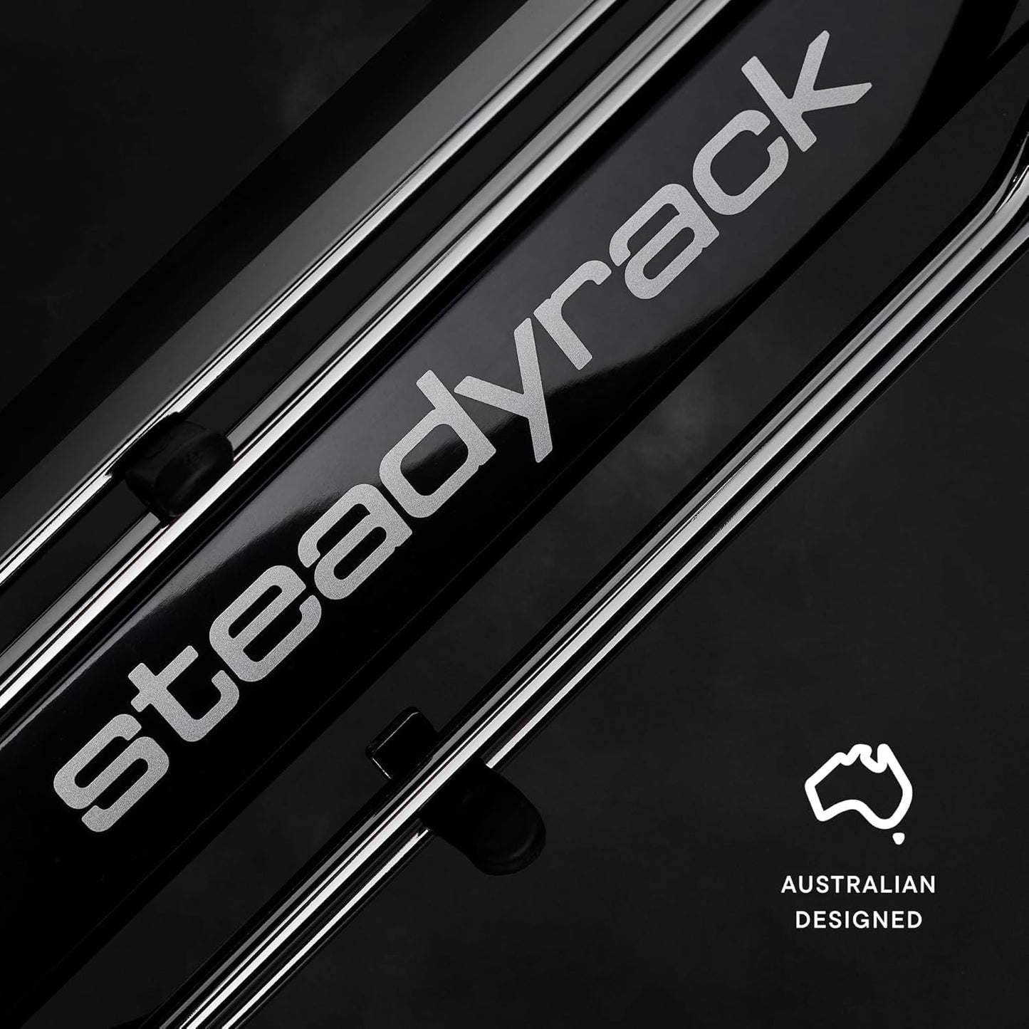 Steadyrack Bike Rack for Mountain Bikes - The Original Wall Mounted Vertical Bike Storage - Fits Wide Tires - Space Saving Pivot Design - Heavy-Duty Steel Rack for Indoor Garage, Apartment or Home Use