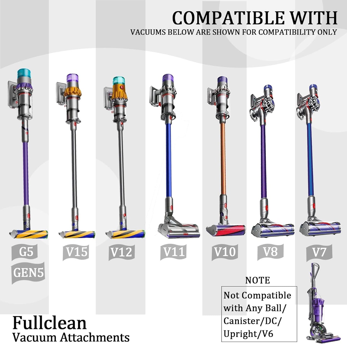 Mattress Tool and Extension Flexible Hose Kit Compatible with Dyson Gen 5 V15 V12 V11 V10 V7 V8 Absolute Detect Torque Drive Cyclone Cordless Handheld Vacuum Cleaner
