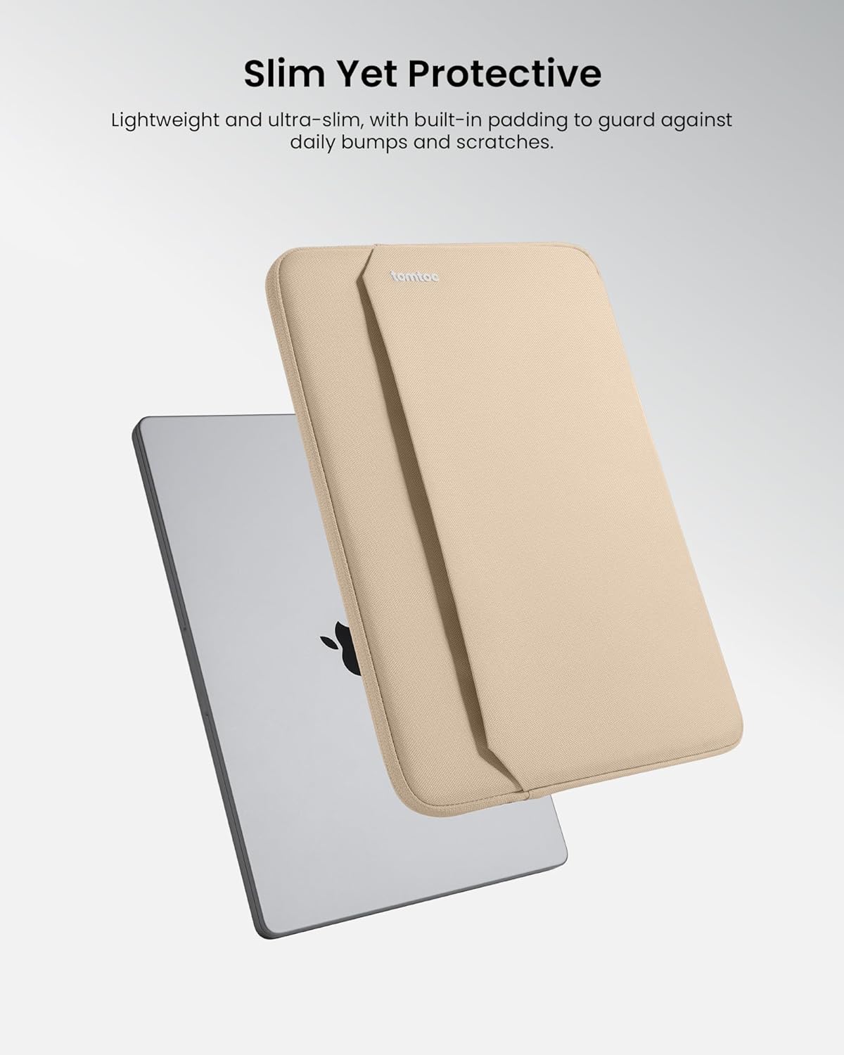tomtoc Slim Laptop Sleeve Case for 13-inch New MacBook Air M4/A3420 M3/A3113 M2/A2681, M1/A2337 2025-2018, MacBook Pro M2/M1, Water-Resistant Protective Carrying Case with Accessories Pocket
