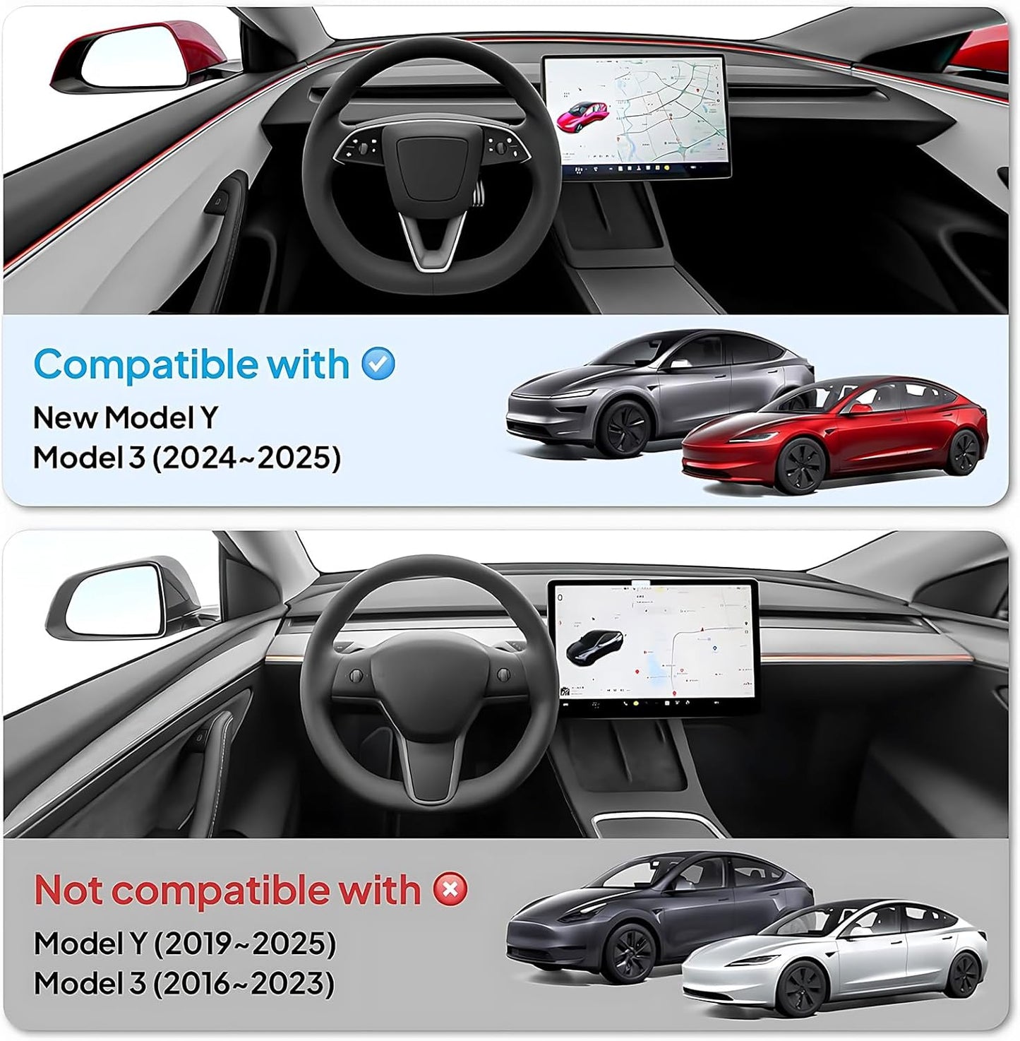 4PCS Upgraded Tesla Model Y Juniper (2025–2026) Accessories & Tesla Model 3 (2025 Highland) Accessories Center Console Organizer, Hidden Storage Box, Cup Holder, and Armrest Drawer Organizer