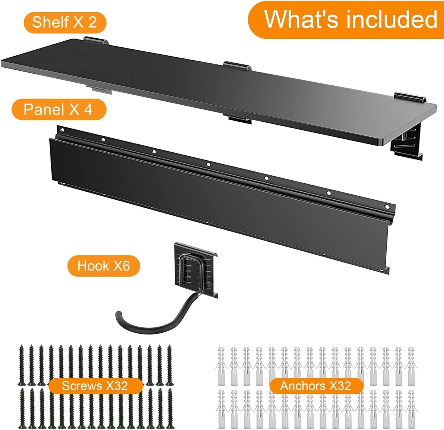 TORACK Bike Storage Rack with Shelf, 6 Bikes Hangers for Garage, Space Saving Bike Rack Wall Mount, Holds Up to 600 LBS