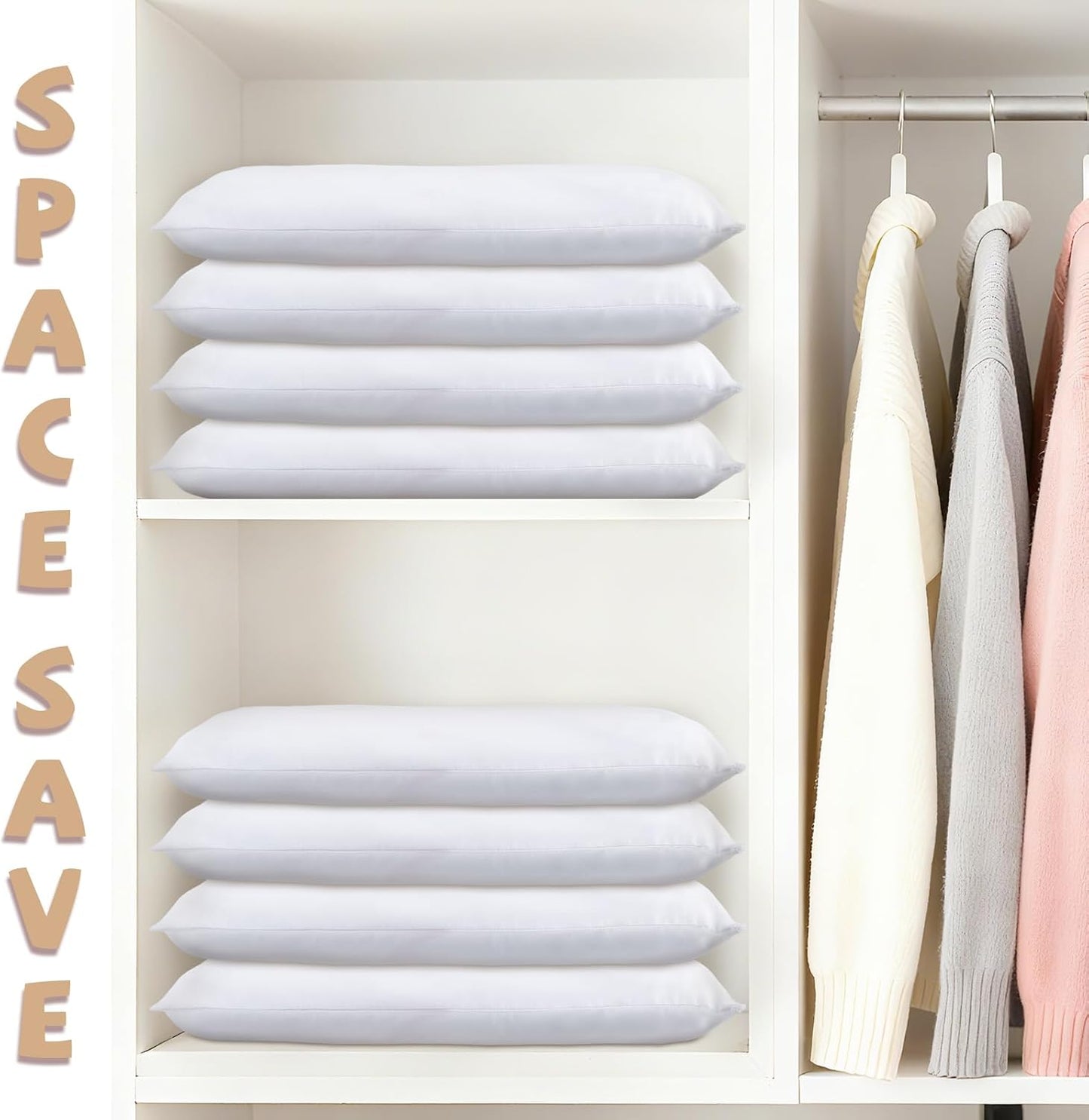 4 Pack Cashmere Sweater Storage Bags, Large Breathable Washable Pure Cotton Zipper Pouch Organizers Covers Bags for Cashmere Wool Sweaters Clothing Saree Storage Protection, 17 x 14 inch
