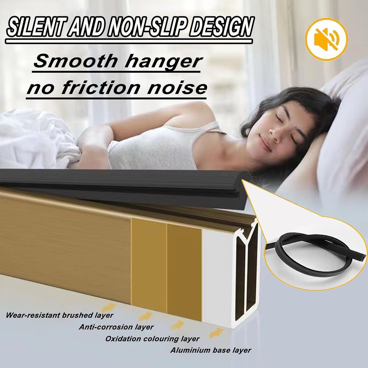Square Closet Rods-Cuttable, Removable-Heavy Duty Black Wardrobe Rods and Brackets-Commercial, 12 16 18 24 28 30 60 72 In-Suitable for.Laundry.Home.Hotel.Clothing Store (Black,59in)