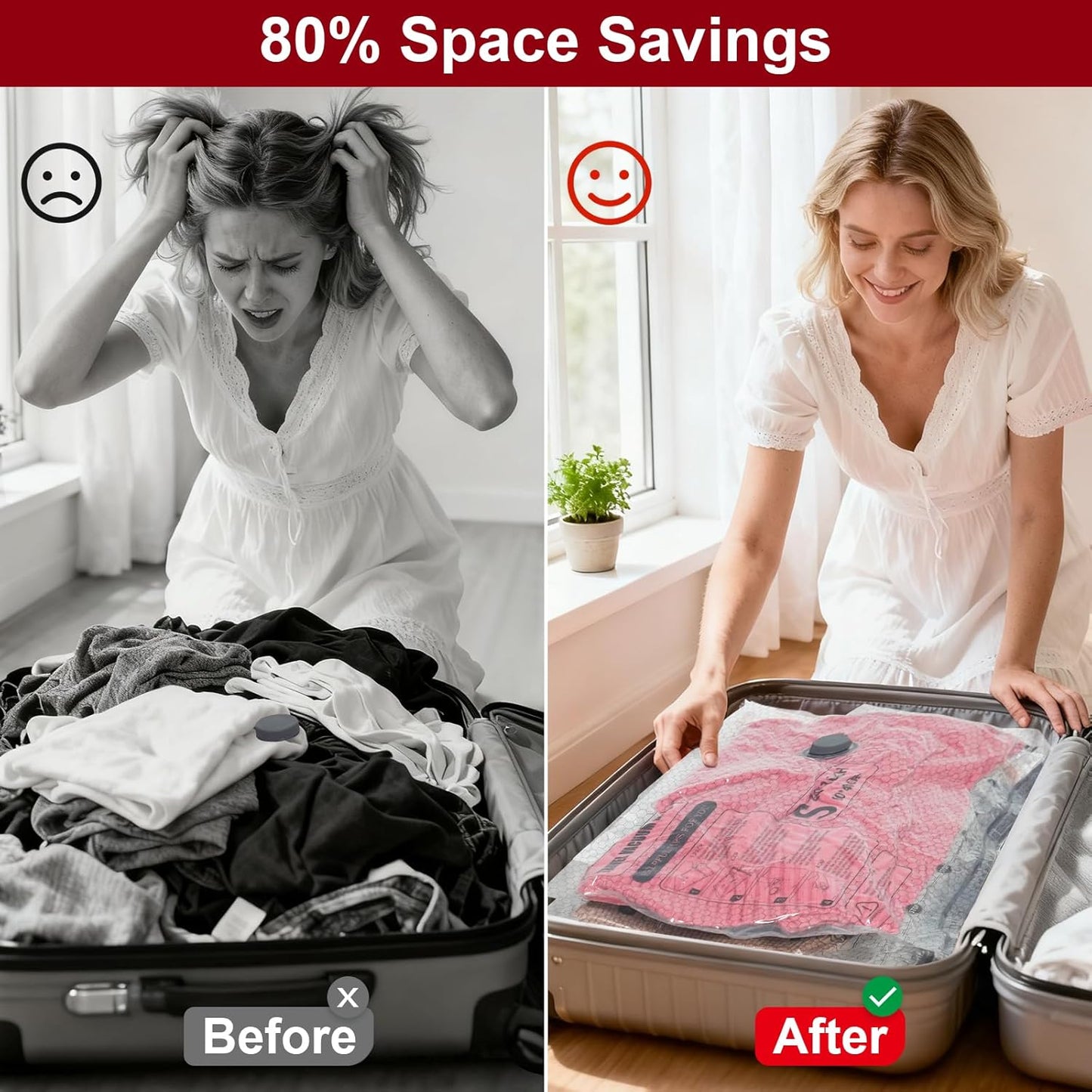 Rechargeable Wireless Pump Travel Storage Bags Set, 9 Pack (9M) Portable Space Saver Bags for Travel & Home, Vacuum Compression Packing Seal for Clothes, Blankets, Home Seasonal Storage