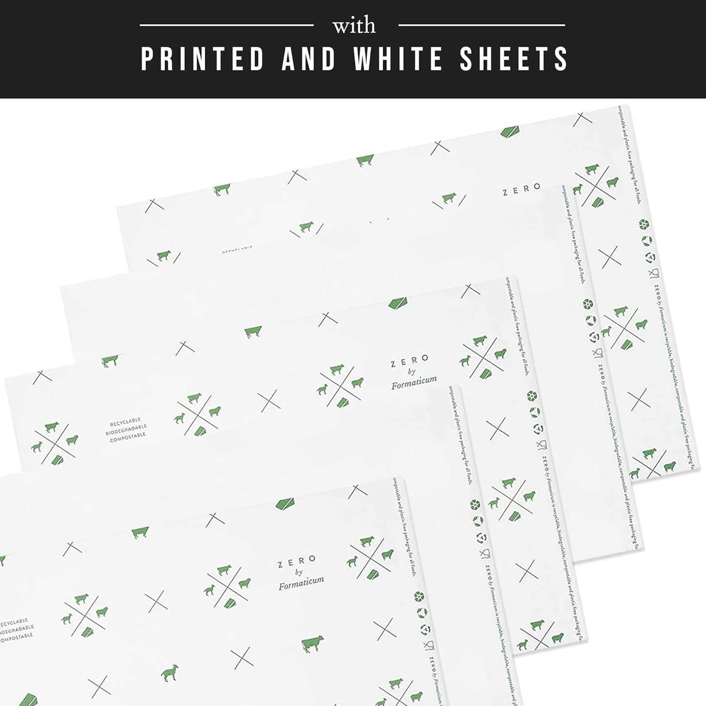Formaticum 60-Pack Zero Cheese Storage Paper, Compostable, Biodegradable, and Plastic-Free Paper to Keep Cheese and Charcuterie Fresh, Kitchen Organization 9 x 13 Inches