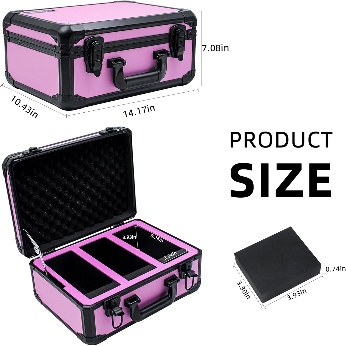 Graded Card Storage Box; Durable Sports, PSA Card Storage Case- Trading Card Storage Box - PSA Slab Case For Top Loaders (PINK, 14.17x11.2x7 inches)