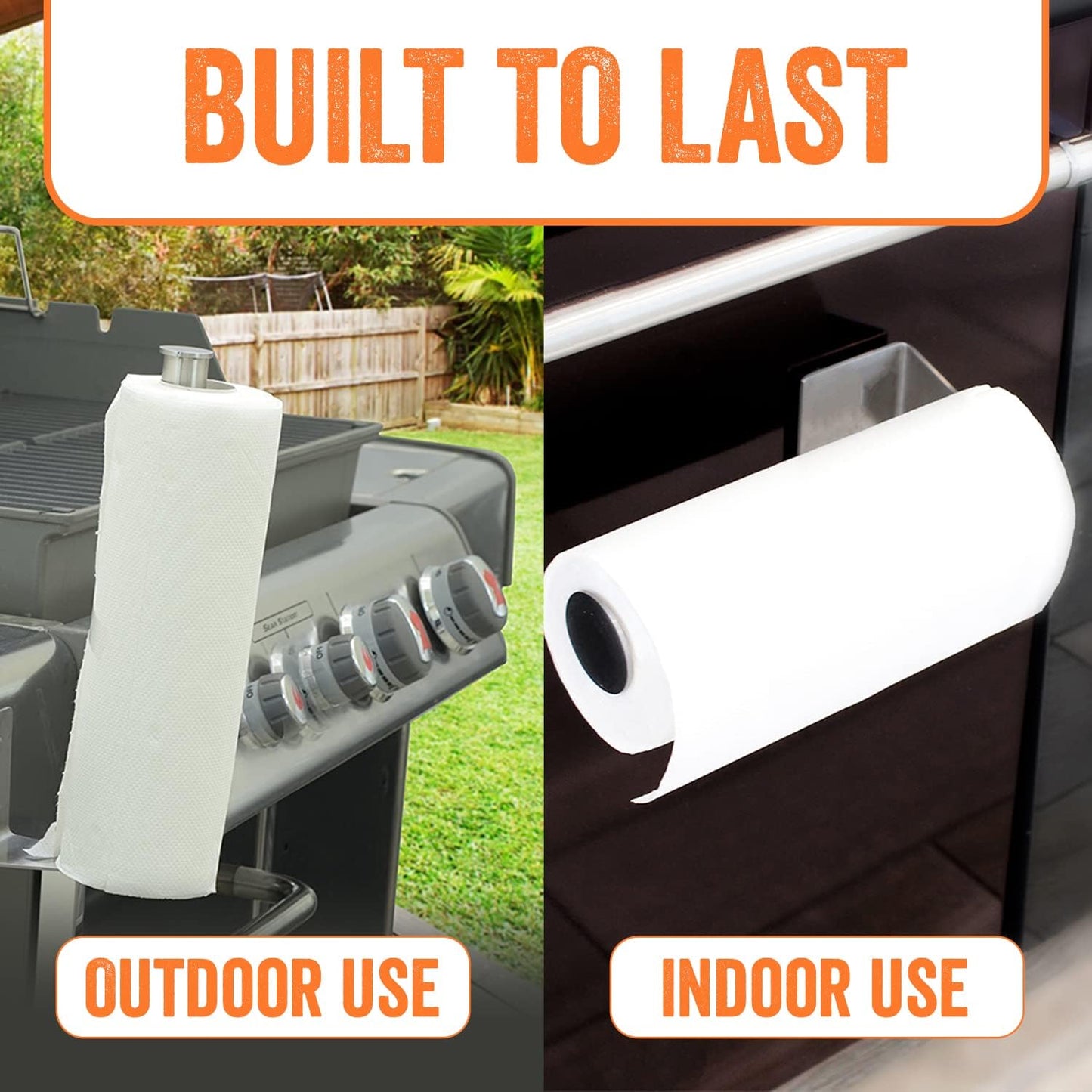 Yukon Glory Magnetic Paper Towel Holder for Refrigerator & Grill, Stainless Steel, Strong Magnet, Rotatable, Non-Scratch Pad