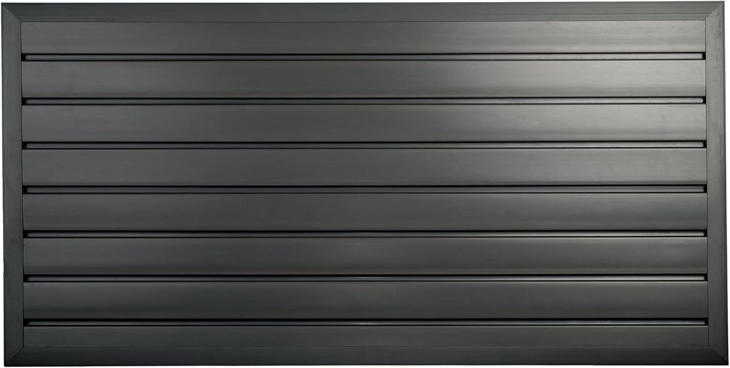 HANDIWALL (BLACK) PVC Slatwall Garage Wall Organizer, 4x2ft Heavy Duty Framed Slatwall Panel Storage Kit, Wall Mount Organizing Storage System For Slatwall Accessories