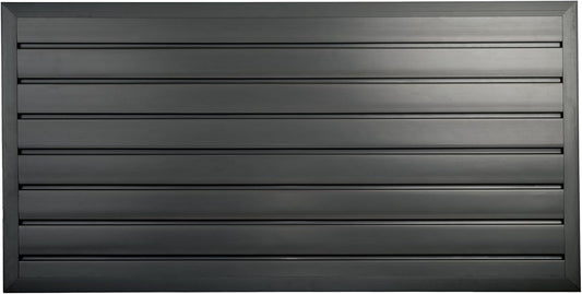 HANDIWALL (BLACK) PVC Slatwall Garage Wall Organizer, 4x2ft Heavy Duty Framed Slatwall Panel Storage Kit, Wall Mount Organizing Storage System For Slatwall Accessories