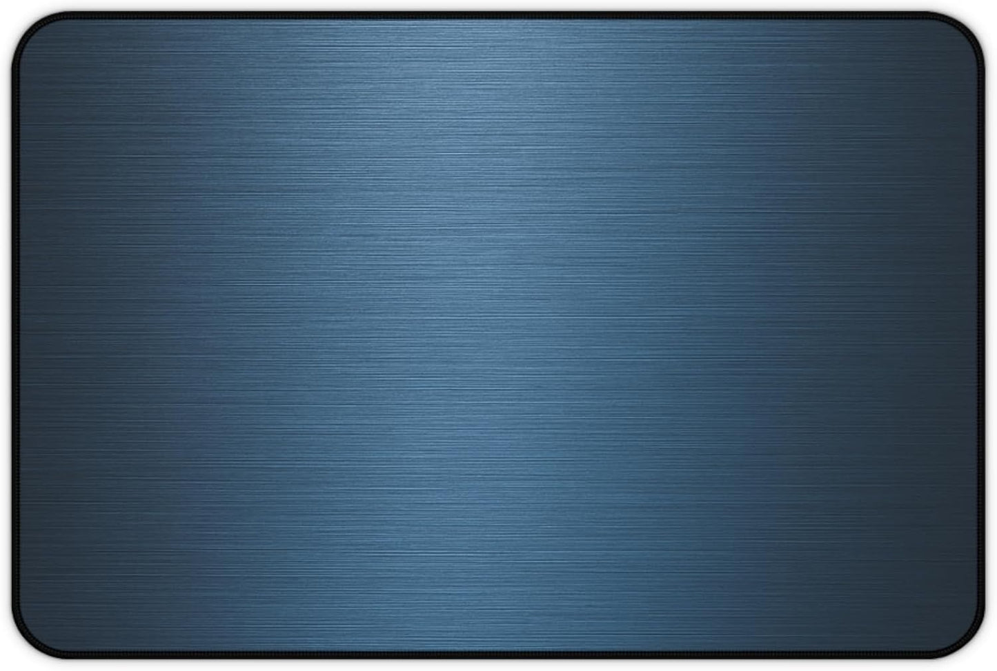 Brushed Metal Texture Desk Mat - Extended Mouse Pad & Desk Pad, Neoprene Surface, Non-Slip Rubber Base, Stitched Edges, Desk Protector for Keyboard & Mouse, Sizes 12x18/12x22/16x32 (Blue, 12x18)
