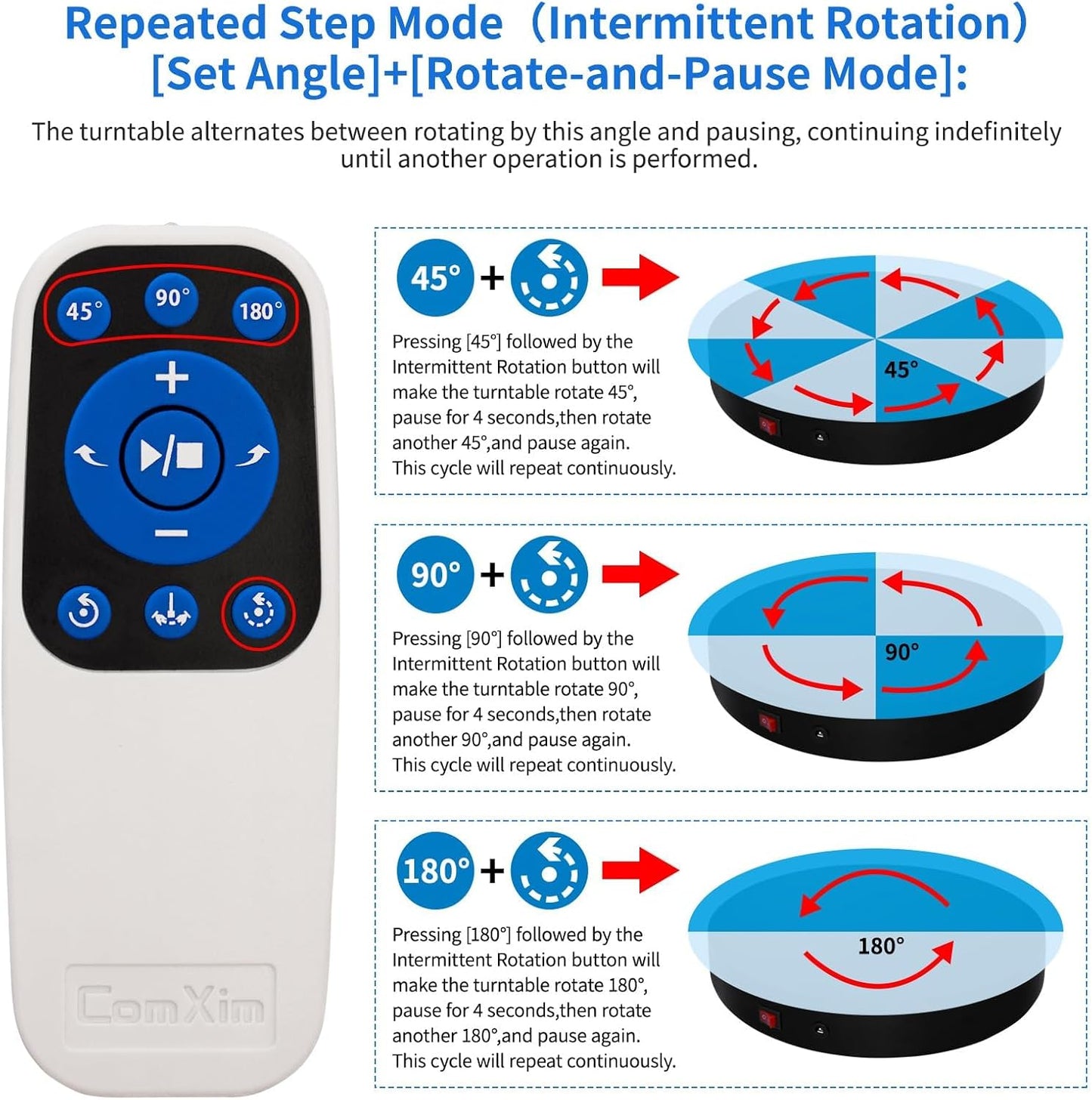 Remote Motorized Electric Turntable Rotating Display Stand Spinning Rotating Platform 360 Photography Turntable lazy susan base giratoria para for Photography,Display,3D Scan,Exhibition rotating table