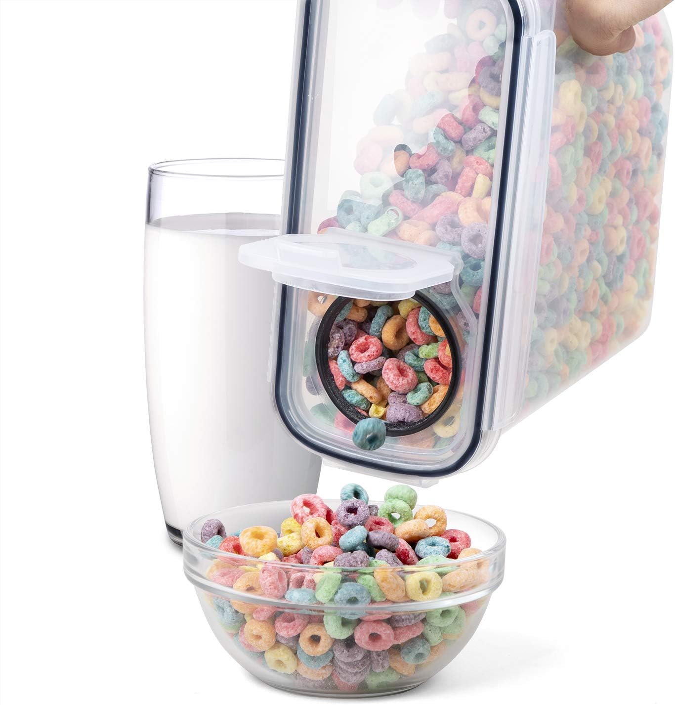 Cereal Containers Storage Set - 4 Piece Airtight Large Food Storage Containers(135.2oz), BPA Free Dispenser Plastic Cereal Storage Containers