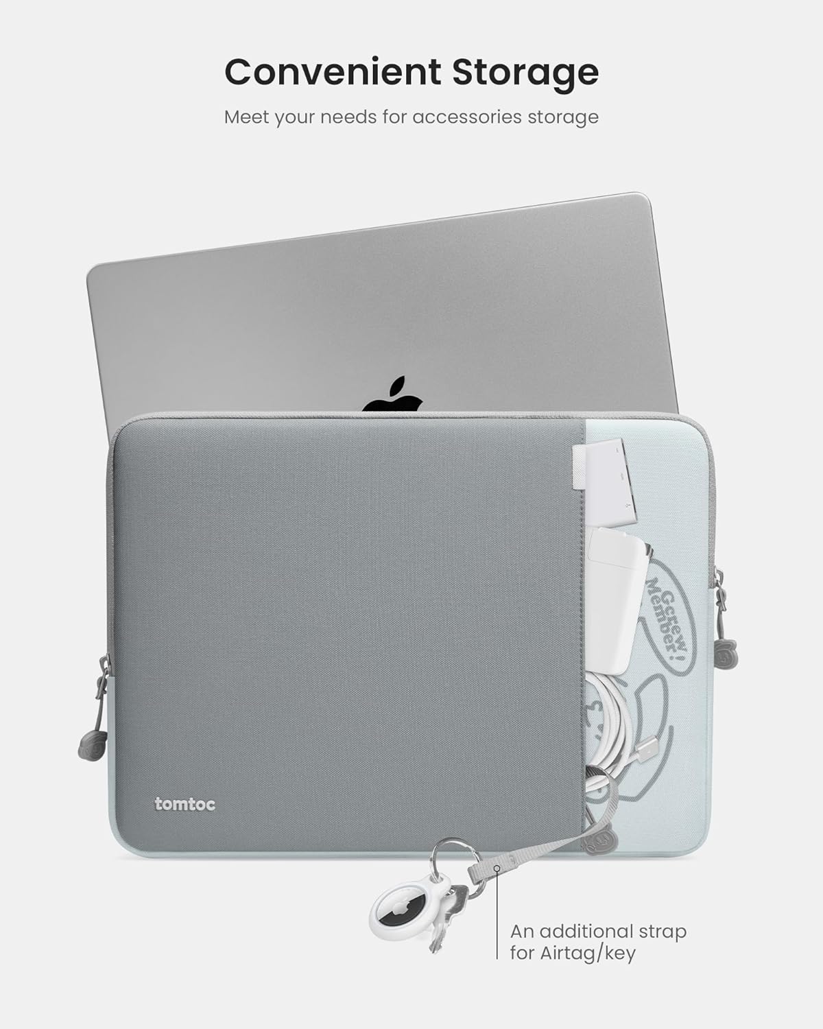 tomtoc 360° Protective Laptop Sleeve for 14-inch MacBook Pro M5/M4/M3/M2/M1 Pro/Max A3434 A3112 A3401 A3185 A2992 A2918 2025-2021, Water-Resistant Case Bag with Accessory Pocket for 13.8Surface Laptop