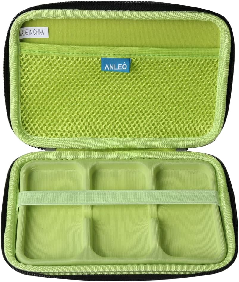 Anleo Hard Travel Case for SanDisk 500GB / 250GB / 1TB / 2TB Extreme Portable SSD (Black+Monterey, Case for 3 Hard Drives)