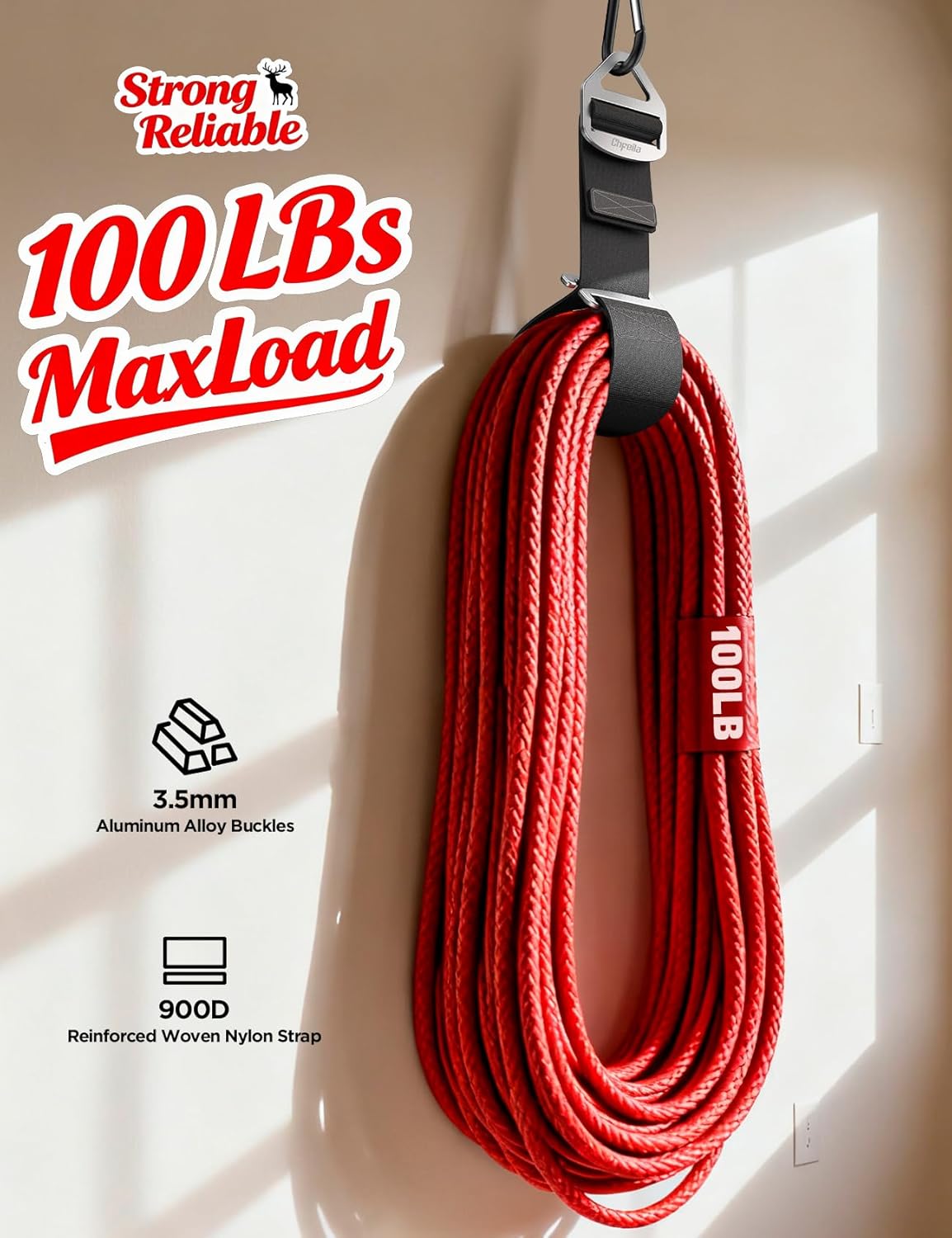 Stocking Stuffers for Men 2025, One Hand Operate [1s Tighten by Gravity] Extension Cord Holder Organizer, Hose Rope Storage Straps, Garage Organization Gadgets Tools, Christmas Gifts for Adults