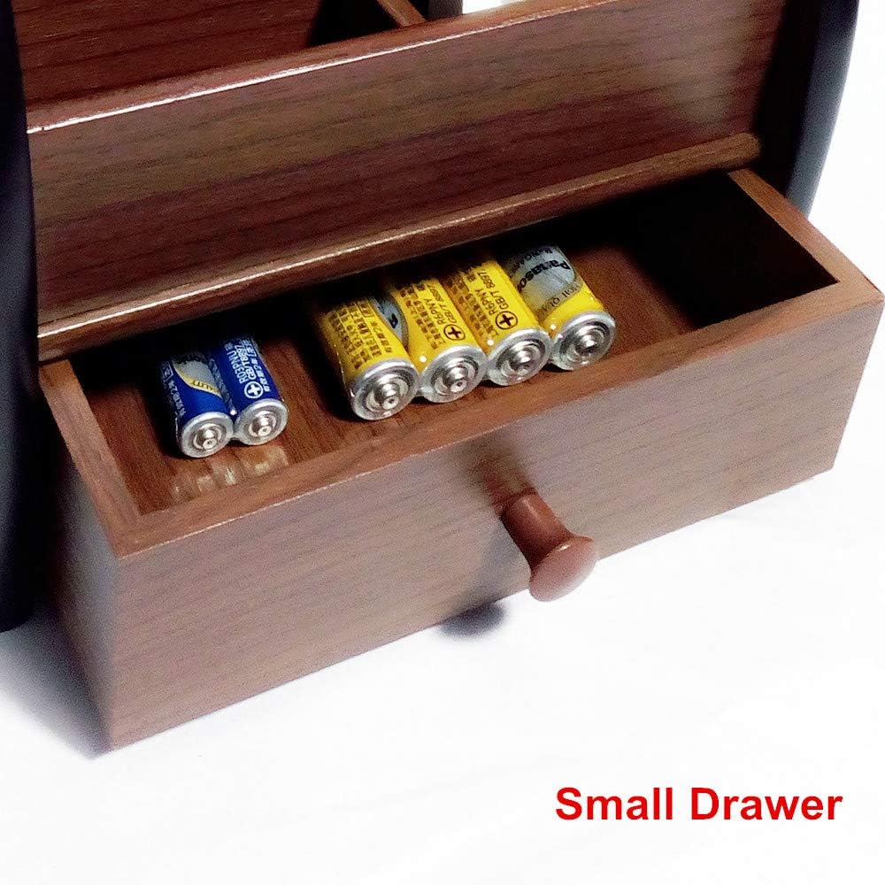 N Remote control storage organizer with drawer wood office Stationery organization pen holder Daily necessities storage case HeBen1028