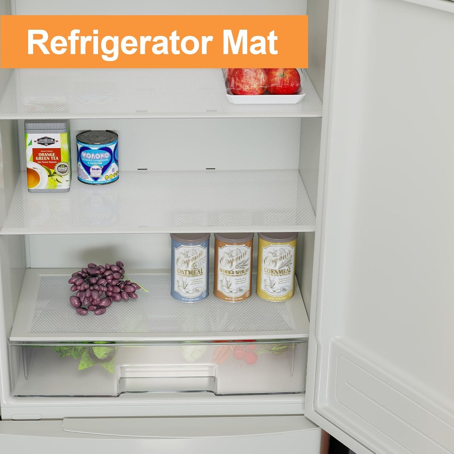 Clear Shelf Liners for Kitchen Cabinets: 17.7 Inch Wide Waterproof Drawer Liner - Translucent Non-Adhesive Easy to Cut Cupboard Liner for Refrigerator 17.7 in × 25 FT