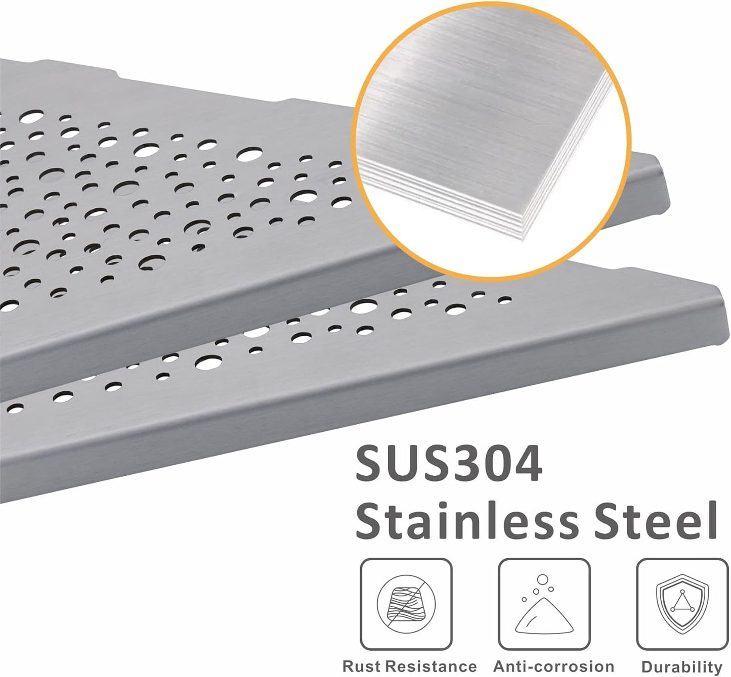 Brushed Nickel 10’’ Corner Shower Shelf Bathroom Shower Shelves, 2 Pack Triangular 304 Stainless Steel Shower Corner Shelf for Tiled Walls, No Drilling