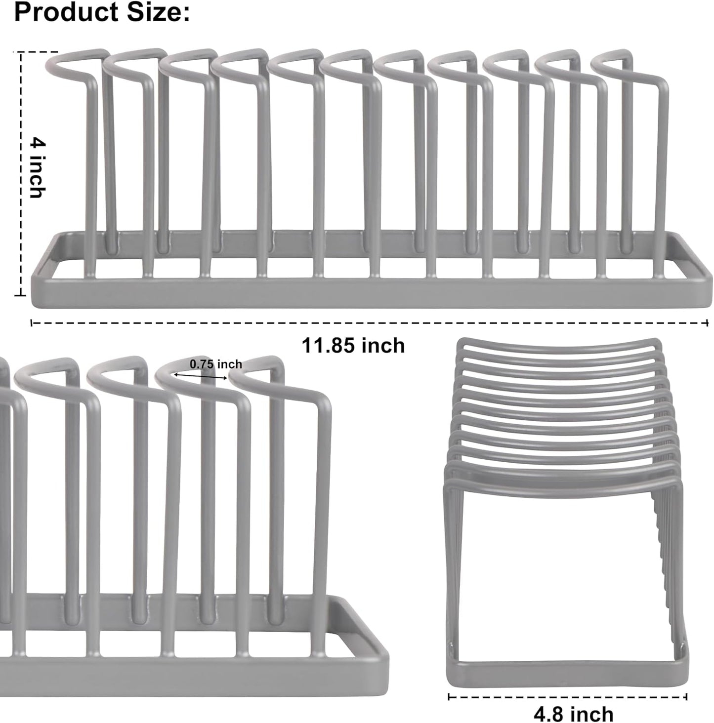 Hat Organizer for Baseball Caps - 4 Pack Space Saving Hat Stand Hold 40 Caps - Premium Metal Hat Rack for Baseball Caps Display & Organizer - No Install Hat Holder for Closet