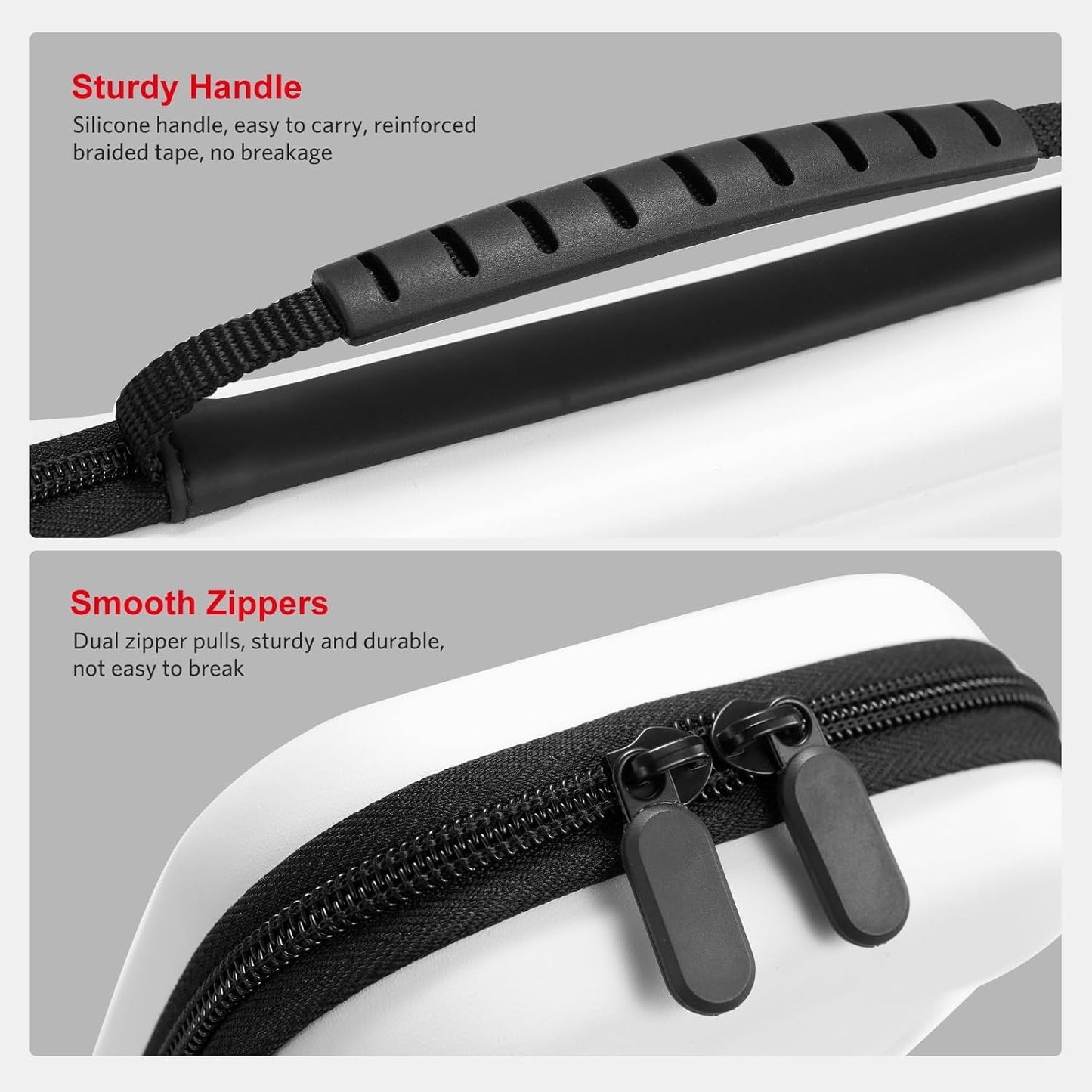 CoBak Large Capacity Carrying Case for Nintendo Switch 2 (2025) - 3 in 1 Accessories Bundle with 2 Screen Protectors, Thumb Grip Caps, 24 Game Cartridges, Hard Shell Portable Travel Pouch, White