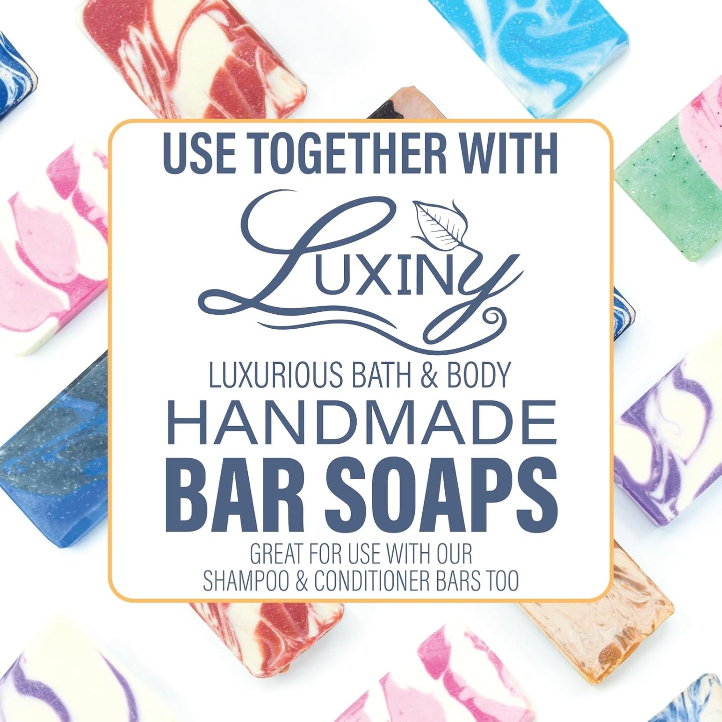 Soap Savers for Bar Soap, American Made by Luxiny, Lifts Soap in Soap Dishes & Shower Soap Holders -Handmade Soap Lasts Longer -Made from Plant Based Materials (Cloud White)
