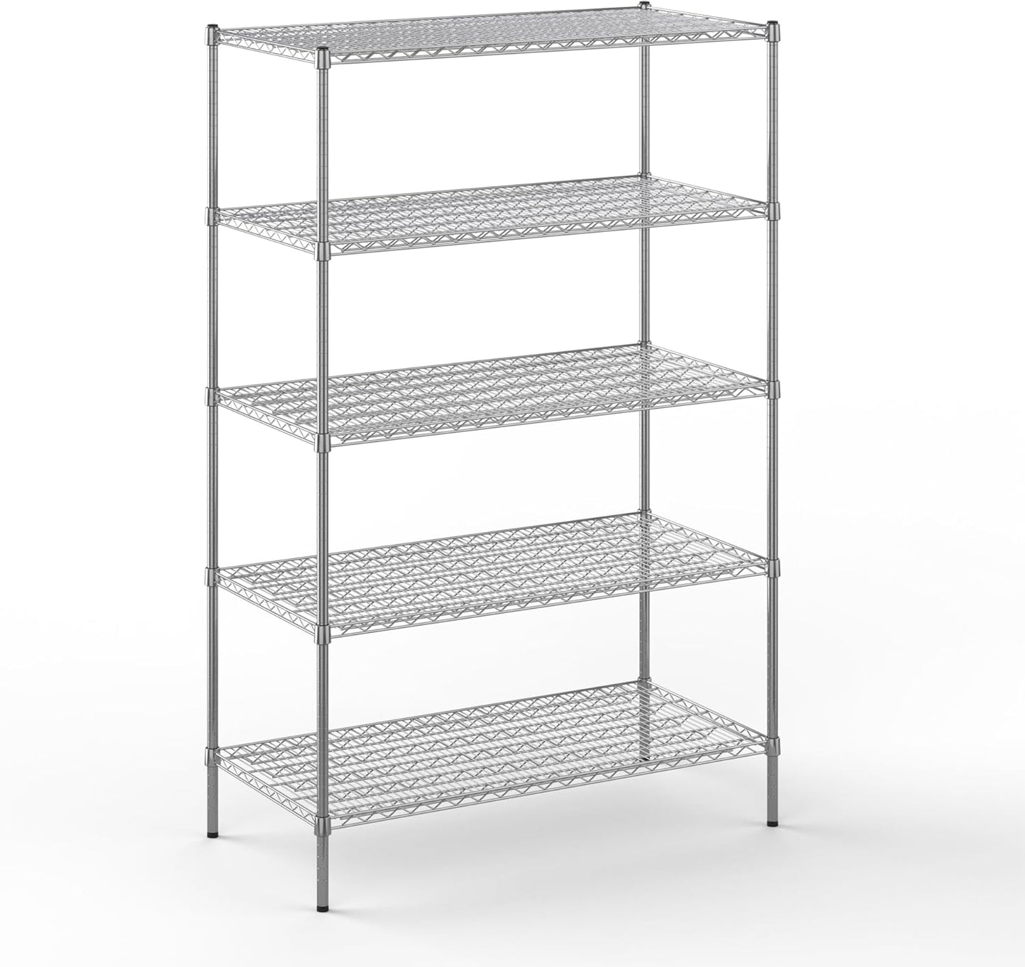 24" Deep x 48" Wide x 74" Height Wire Shelving Kit | 5-Tier | NSF Commercial Storage Rack Unit