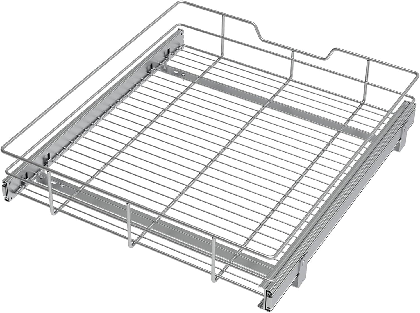 Pull Out Cabinet Organizer 20" W X 17" D, Slide Out Drawers For Kitchen Cabinets, Pull Out Drawers For Cabinets Capacity Heavy Duty Caddy, Cabinet Pull Out Shelves Chrome-Plated, Bathroom Pantry