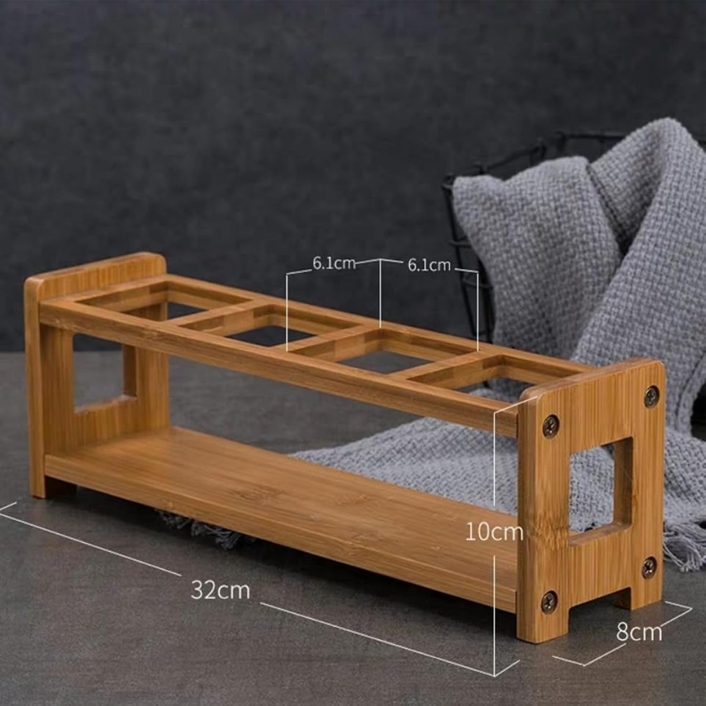 TOPINCN Rack Organizer, Storage Holder Seasoning Storage 4 Holes Shelf Multifunctional Oil Bottle Rack Kitchen Seasoning Organizer for Countertop