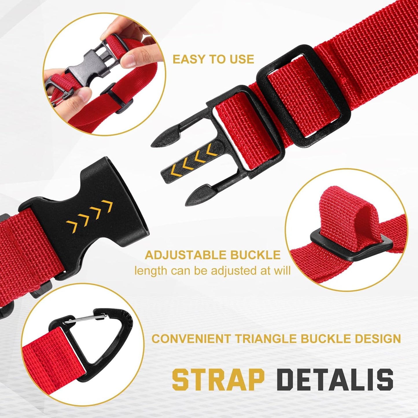 12 Pack 17 Inch Adjustable Extension Cord Holder Organizer with Triangle Clips for Garage Organization and Storage Heavy Duty Extension Cord Hanger for Men Workshop (Red& Blue& Yellow)