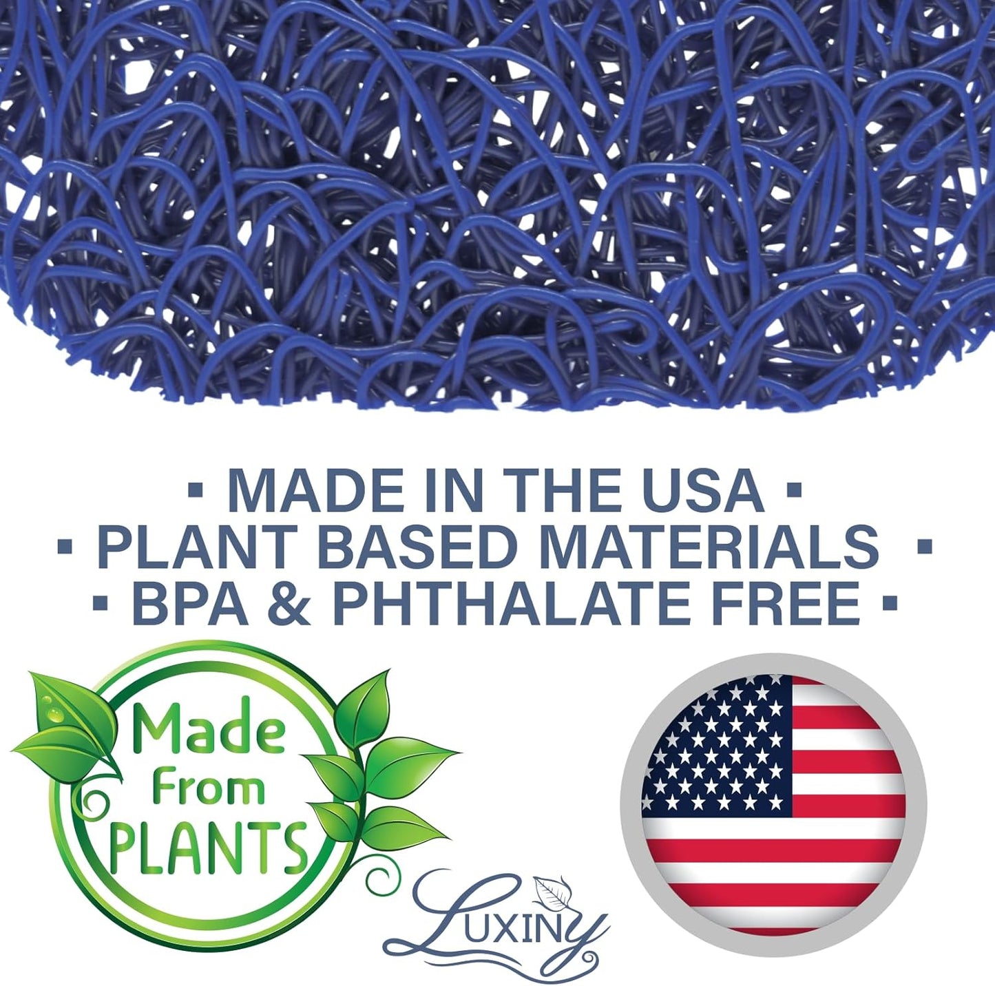 Soap Savers for Bar Soap, American Made by Luxiny, Lifts Soap in Soap Dishes & Shower Soap Holders -Handmade Soap Lasts Longer -Madefrom Plant Based Material (Sapphire Royal Blue)