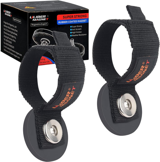 ULIBERMAGNET Strong Magnetic Storage Straps,Heavy Duty Magnetic Garage Storage Tool Organizer,Extension Cord Straps, Hose, Cable, Rope,Tools for Garage,Pick-up,RV and Workshop(2 Pack)